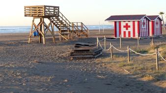 hospital tents on the beach