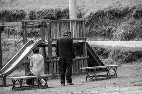 Family People on Park playground