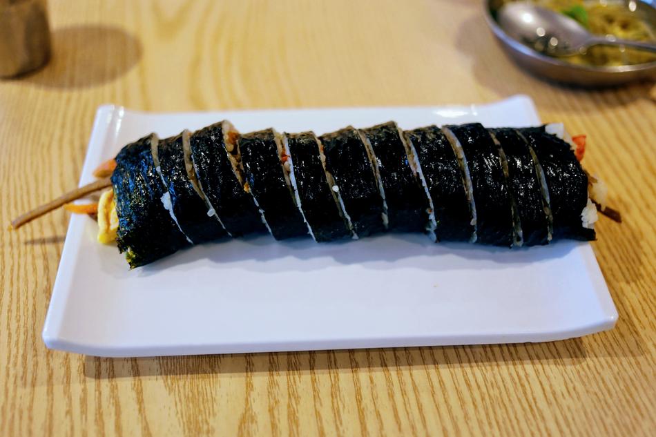 Vegetable sushi on a stick