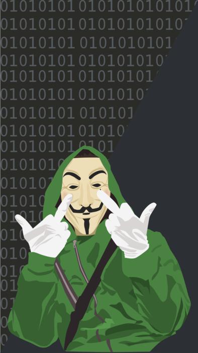 image of a computer hacker against the background of a normal year