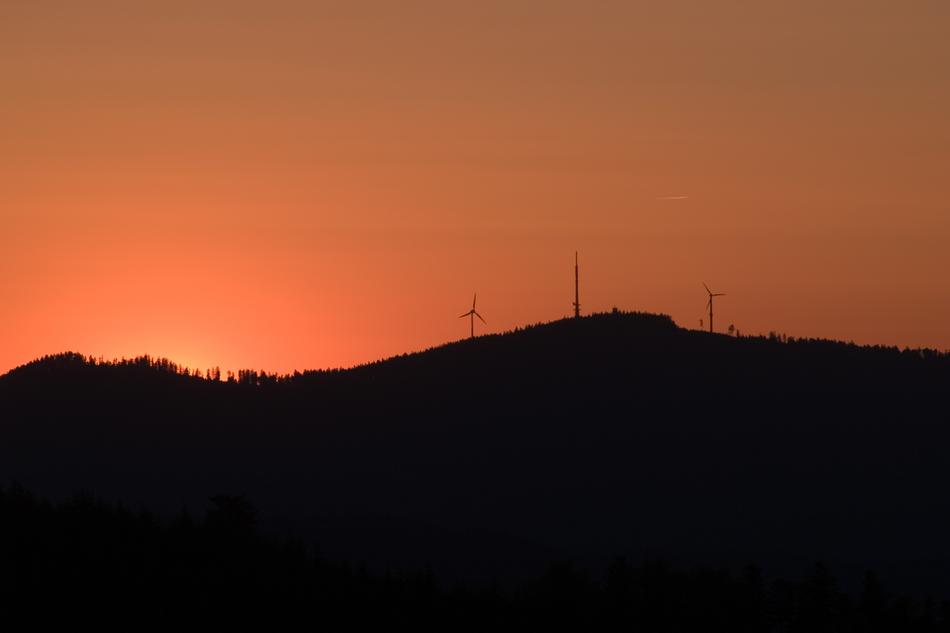 Silhouette Sunset Landscape