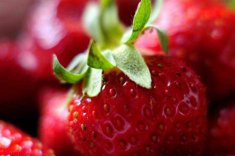 delicious red juicy strawberries