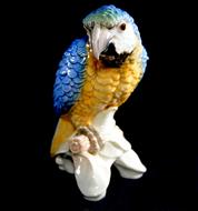 parrot porcelain figurine