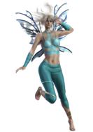 blue fairy flying girl