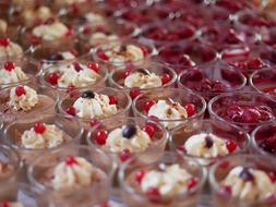 Lots of berry desserts