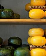 delicious fresh cheese on the shelf