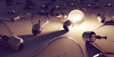 many light bulbs as a concept design