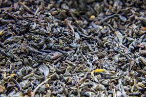 fragrant dried tea leaves