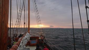 Sailing Vessel Sunset Baltic