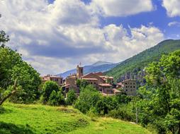 town on mountain Landscape