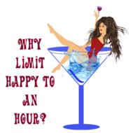 icon of a happy girl in a glass