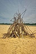 Teepee Driftwood Art