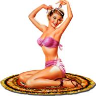 girl in underwear on the carpet