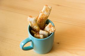 salt sticks in a mug