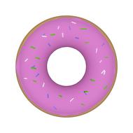 pink delicious donut on a white background