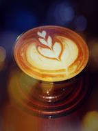 sweet coffee drink with a pattern