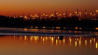 Elbe Sunset Lights