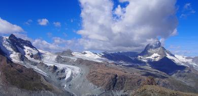 Scenic mountain peaks