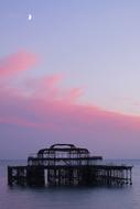 Sunset Sea Brighton Pier