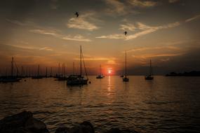 Sunset Sea Water