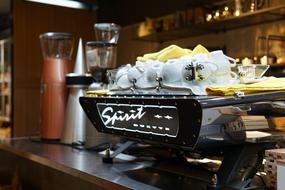 new coffee machine in the bar