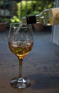 white delicious wine in a glass