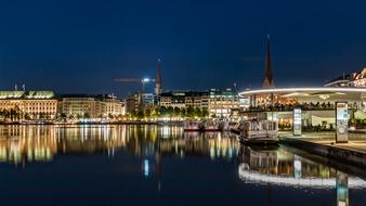 Hamburg Alster Evening
