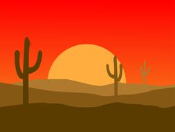 sunset desert landscape sky sand