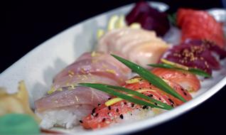 Rice dish with salmon and spices