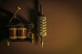 tattoo machine on the table view