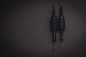 black coils on the table