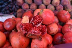 red exotic fruits