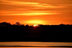 Sunset Vibrant Color Landscape