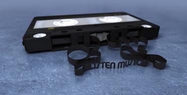 vintage Audio cassette with tape out