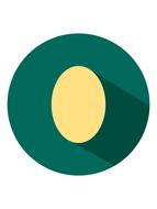 drawing of an egg on a green plate