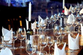 glass on the table