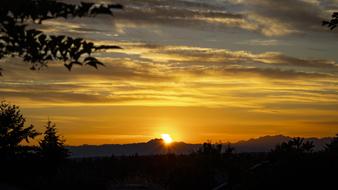 Sunset Golden Scenic