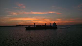 Ship Sunset Fawley