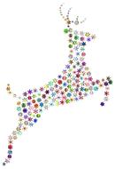 deer snowflakes animal jumping