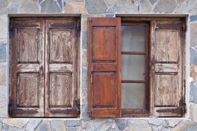 Window Stone Wall House