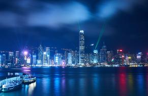 Hong Kong China Night