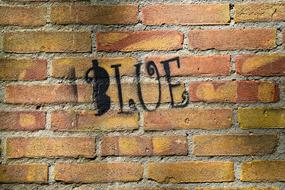 Brick Wall word black