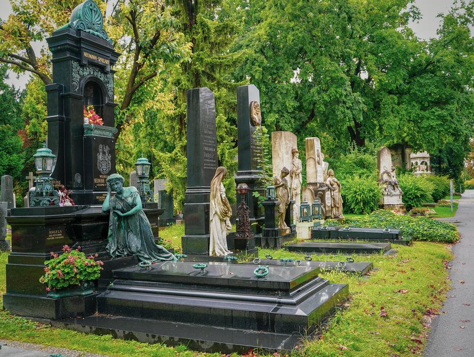 the stone cemetery is old