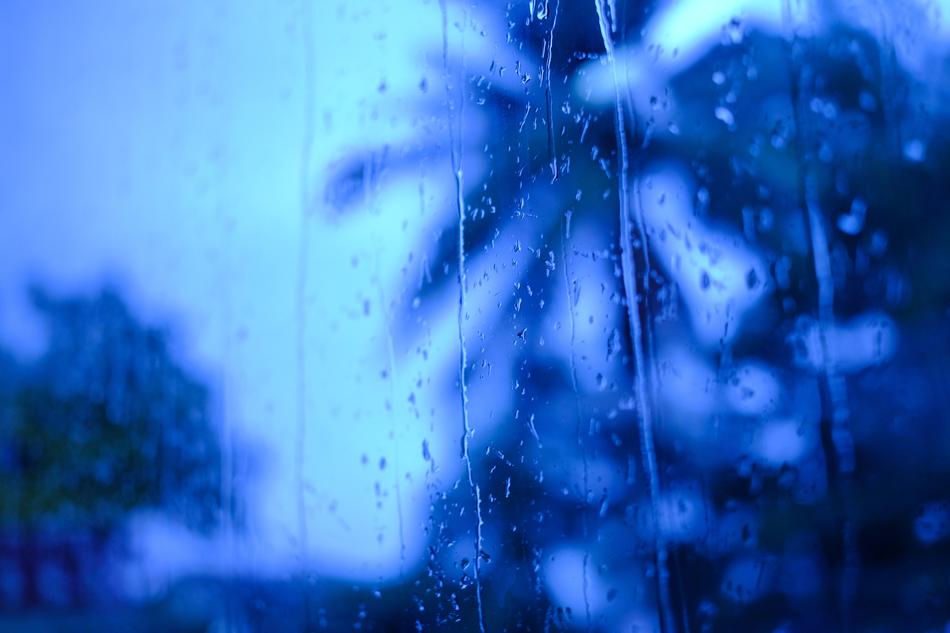 Background Rain Blue