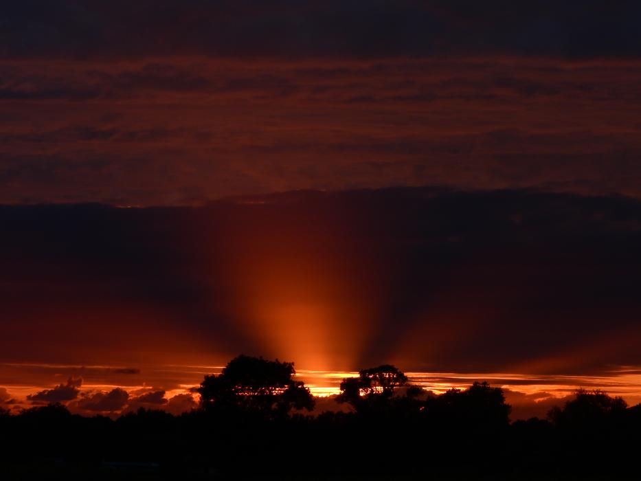 Sunset Evening Sky Backlighting