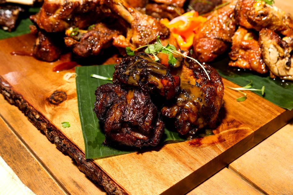 Juicy roast meat on the table