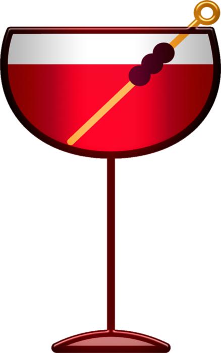 Wine drink with berries on a stick