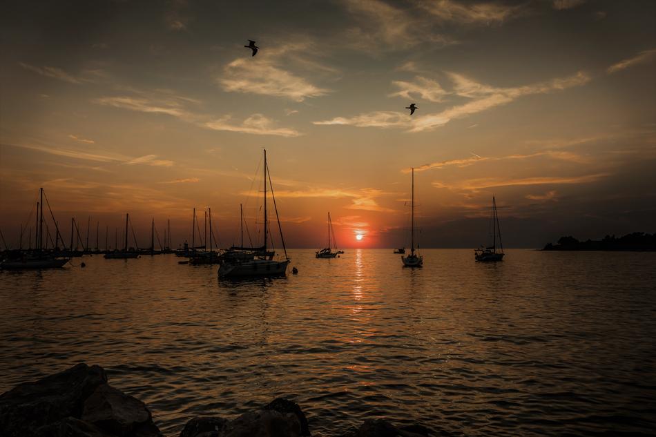 Sunset Sea Water