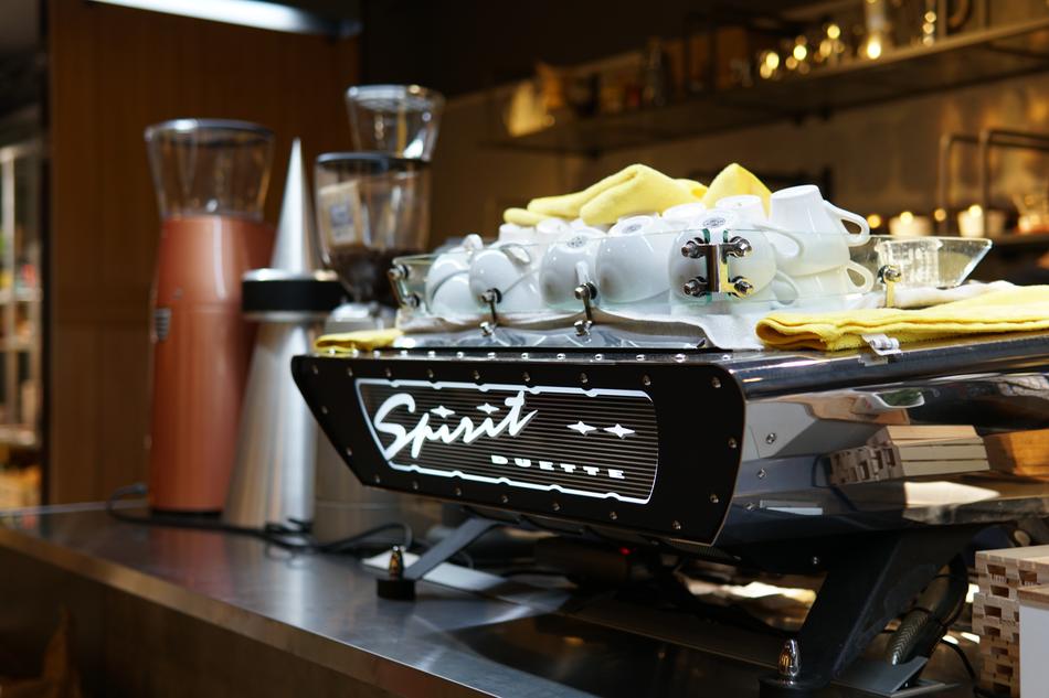 new coffee machine in the bar