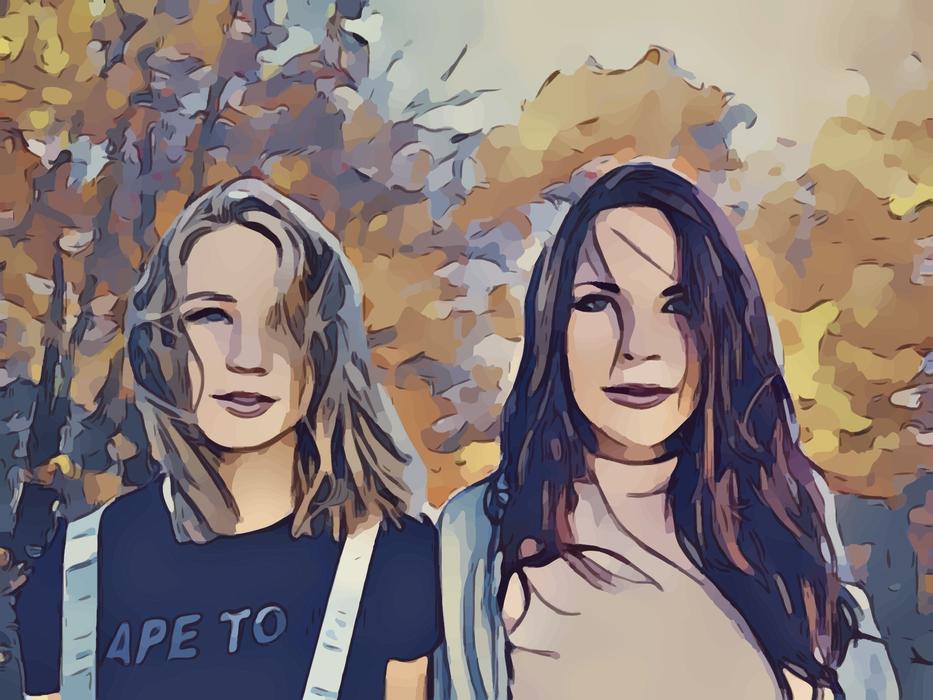 mom daughter girls autumn fall